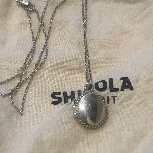 Shinola Sterling Silver .925 Coin Edge Locket Necklace - Picture 2 of 8
